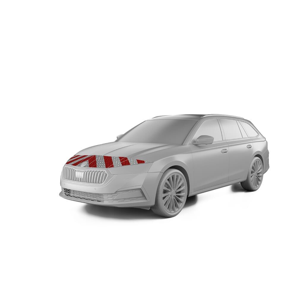 Skoda Octavia IV Combi Warnmarkierungssatz Frontmarkierung