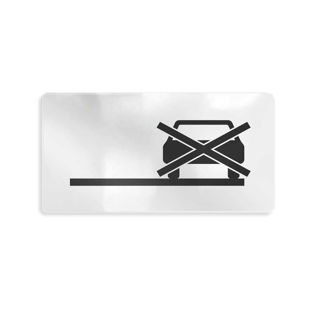 Ablösbares Zusatzschild-Overlay Halteverbot auf dem Seitenstreifen, transparent