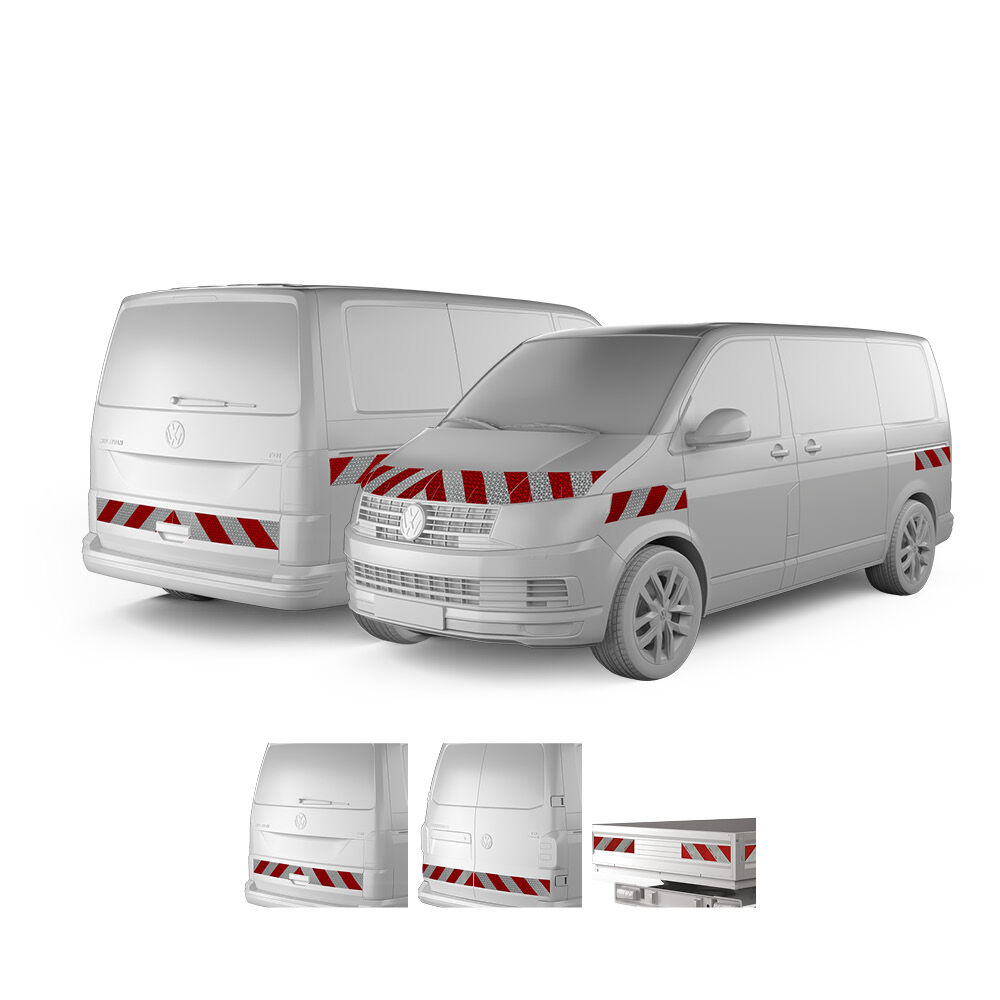 VW T6 ab 2015 mit Variantenvorschau zwischen Hecktür, Heckklappe und Pritschenmodell