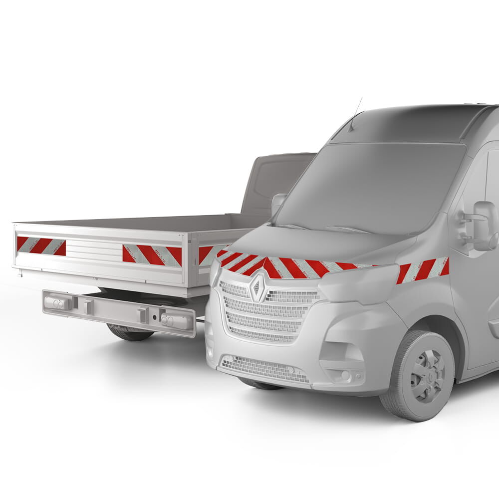 Renault Master Warnmarkierung 2020 - 08/2024 Pritsche Komplettsatz