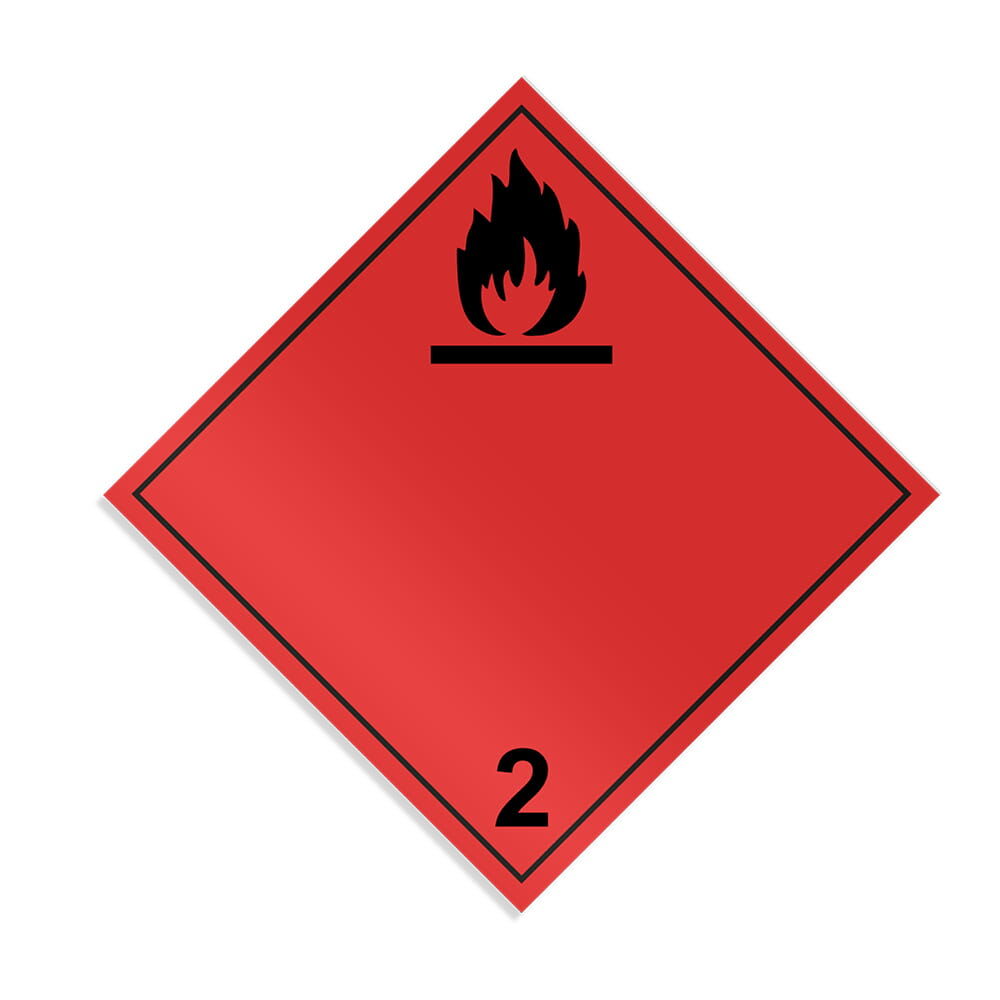 ADR Gefahrzettel Klasse 2.1 Entzündbare Gase