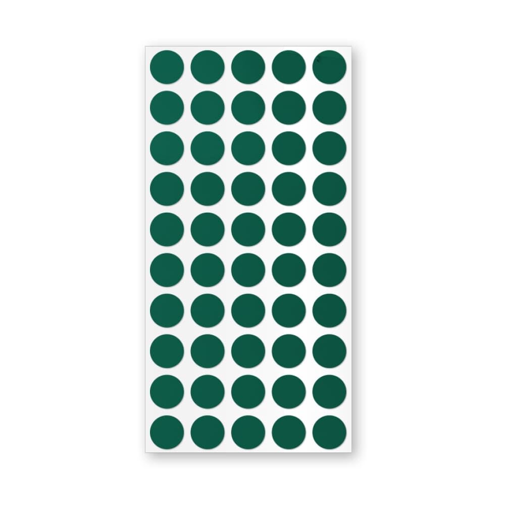Grüne Geocaching Reflektoren auf selbstklebendem Stickerbogen