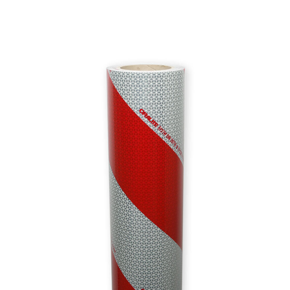 Rolle 600 mm ORALITE 5921M Warnmarkierung, rot-weiß linksweisend