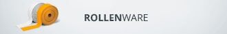 Banner mit der Aufschrift "ROLLENWARE" und einem Symbol einer gelben Rolle 