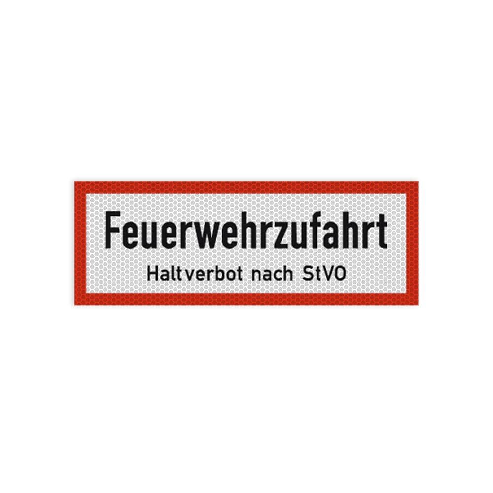 Hinweisschild Feuerwehrzufahrt Haltverbot nach StVO Hinweisschild Feuerwehrzufahrt Haltverbot nach StVO