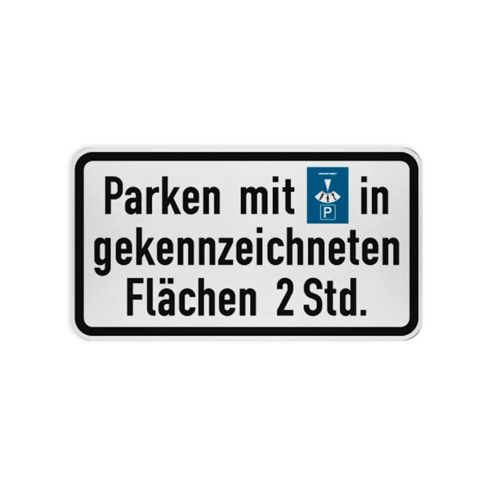 VZ 1040-33 Parken mit Parkscheibe in gekennzeichneten Fläche