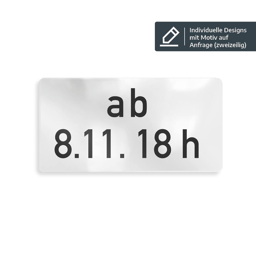 Zweizeiliges Overlay mit Beispieltext, Design auf Anfrage