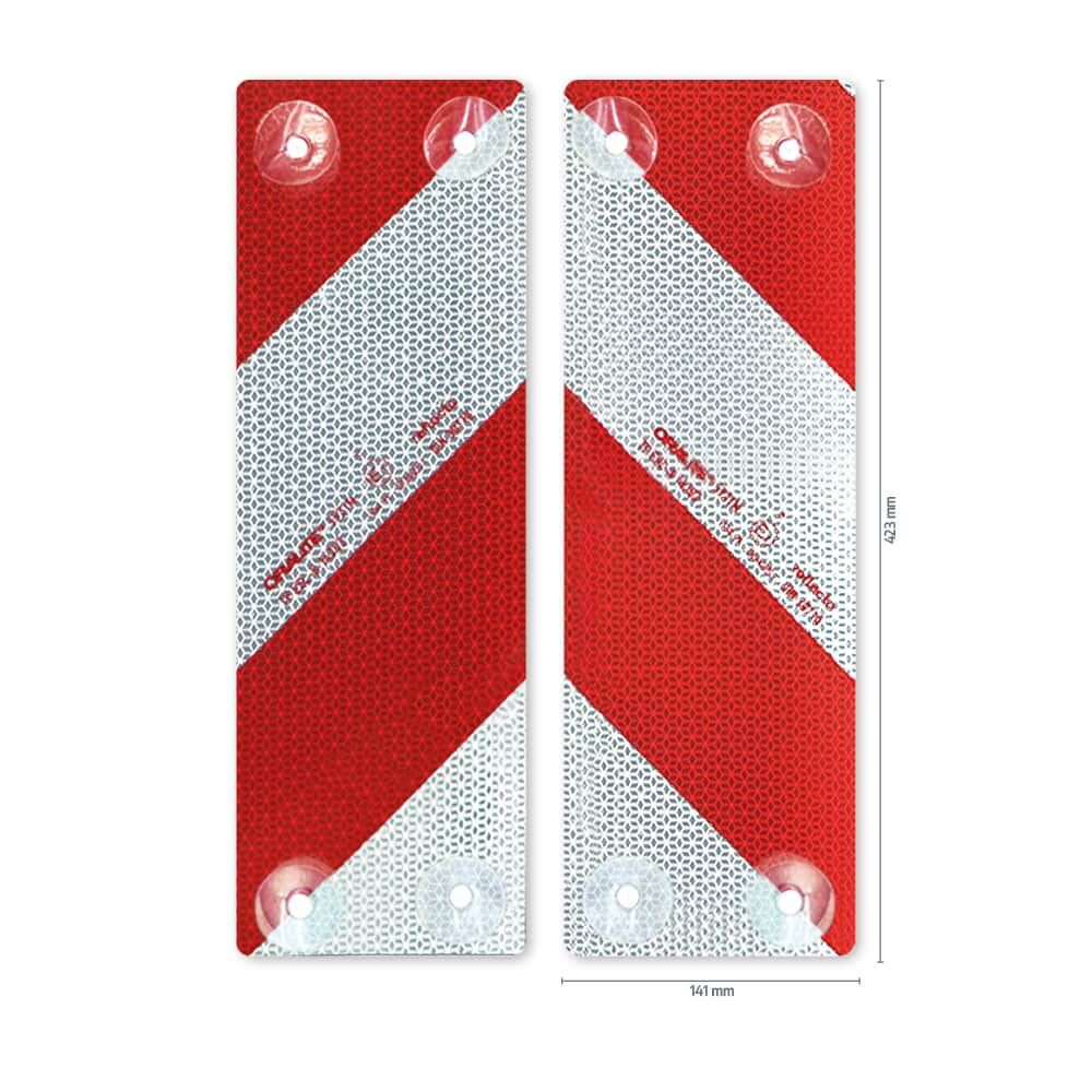 Reflecto 5921M Set, 2 retroreflektierende Markierungselemente, je 141 × 423 mm mit Saugnäpfen