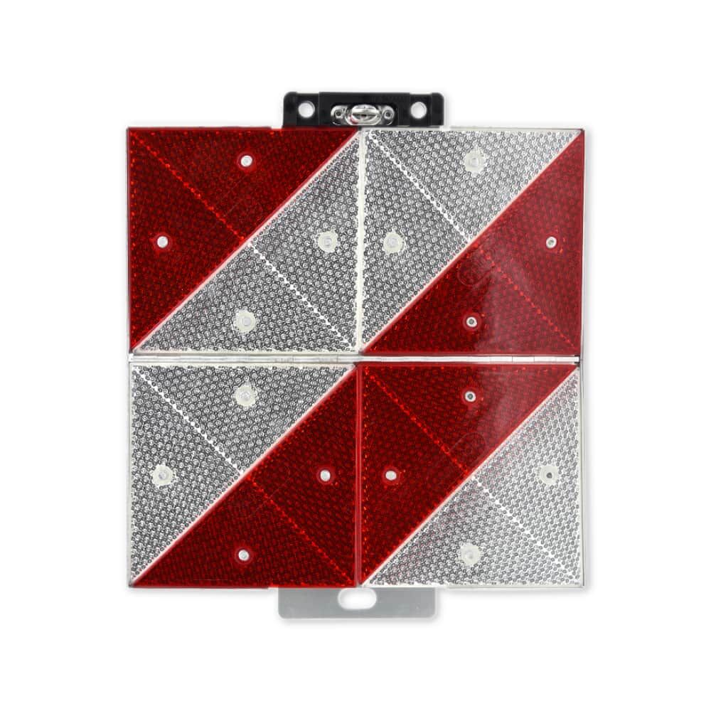 Prismatische Parkwarntafel rot/weiß, klappbar, linksweisend