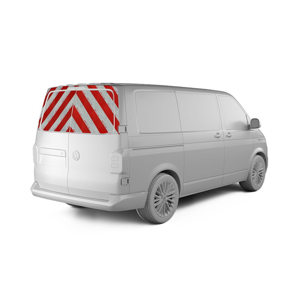 VW T6 /T6.1 Heckwarnmarkierung oben mit Blindfenster Höhe 1