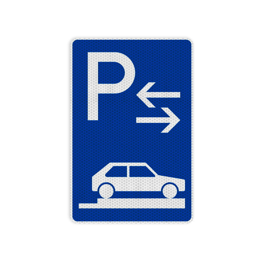 VZ 315-88 Parken auf Gehwegen, ganz quer in Fahrtrichtung rechts, Mitte RA 2 630 x 420 mm 3 mm Dibond