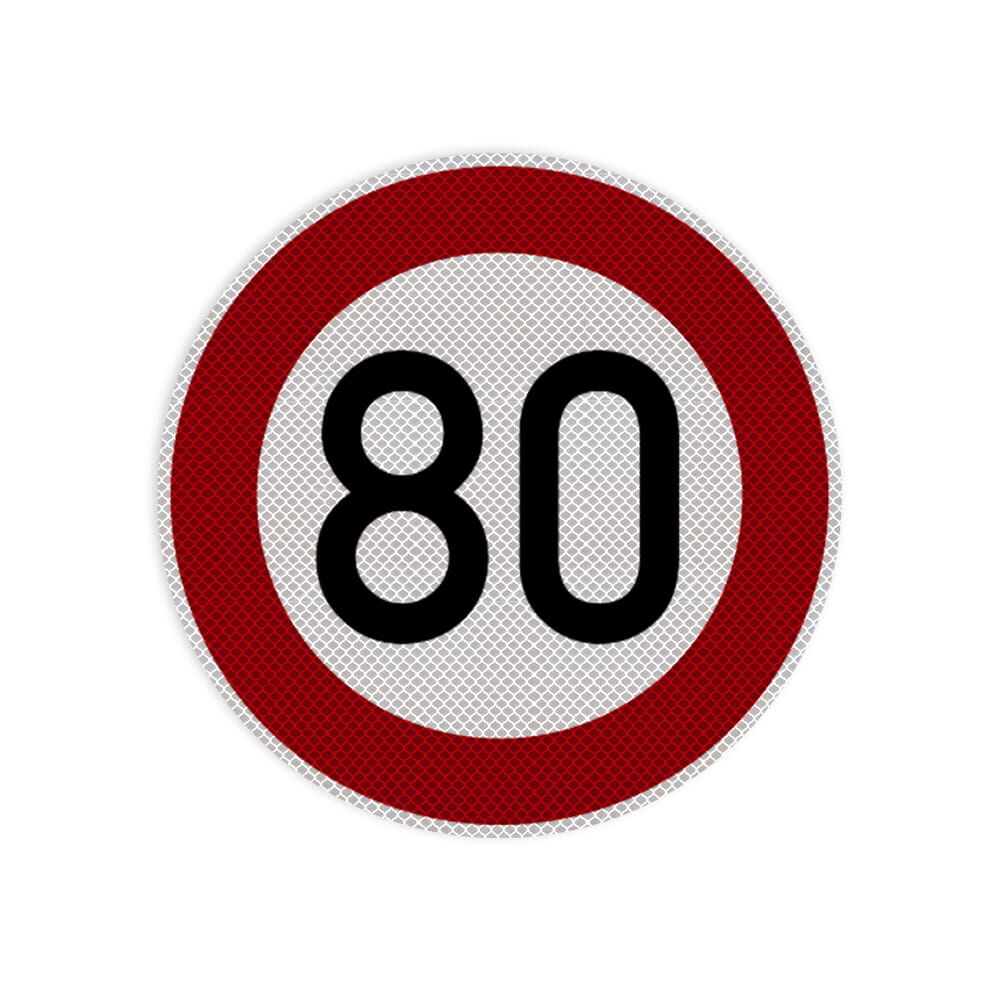 VZ 274-80 Zulässige Höchstgeschwindigkeit 80 km/h VZ 274-80 Zulässige Höchstgeschwindigkeit 80 km/h