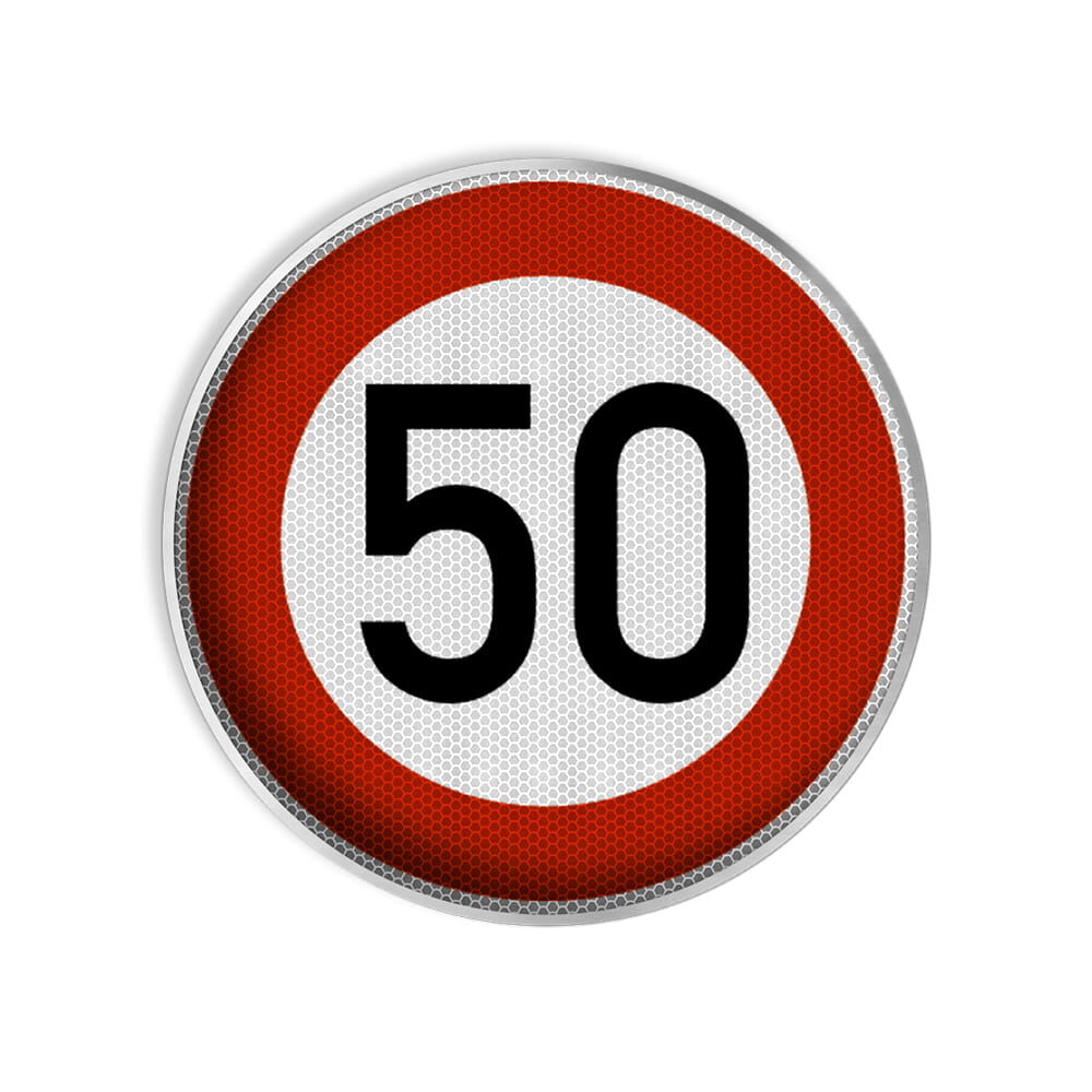 VZ 274-50 Zulässige Höchstgeschwindigkeit 50 km/h VZ 274-50 Zulässige Höchstgeschwindigkeit 50 km/h