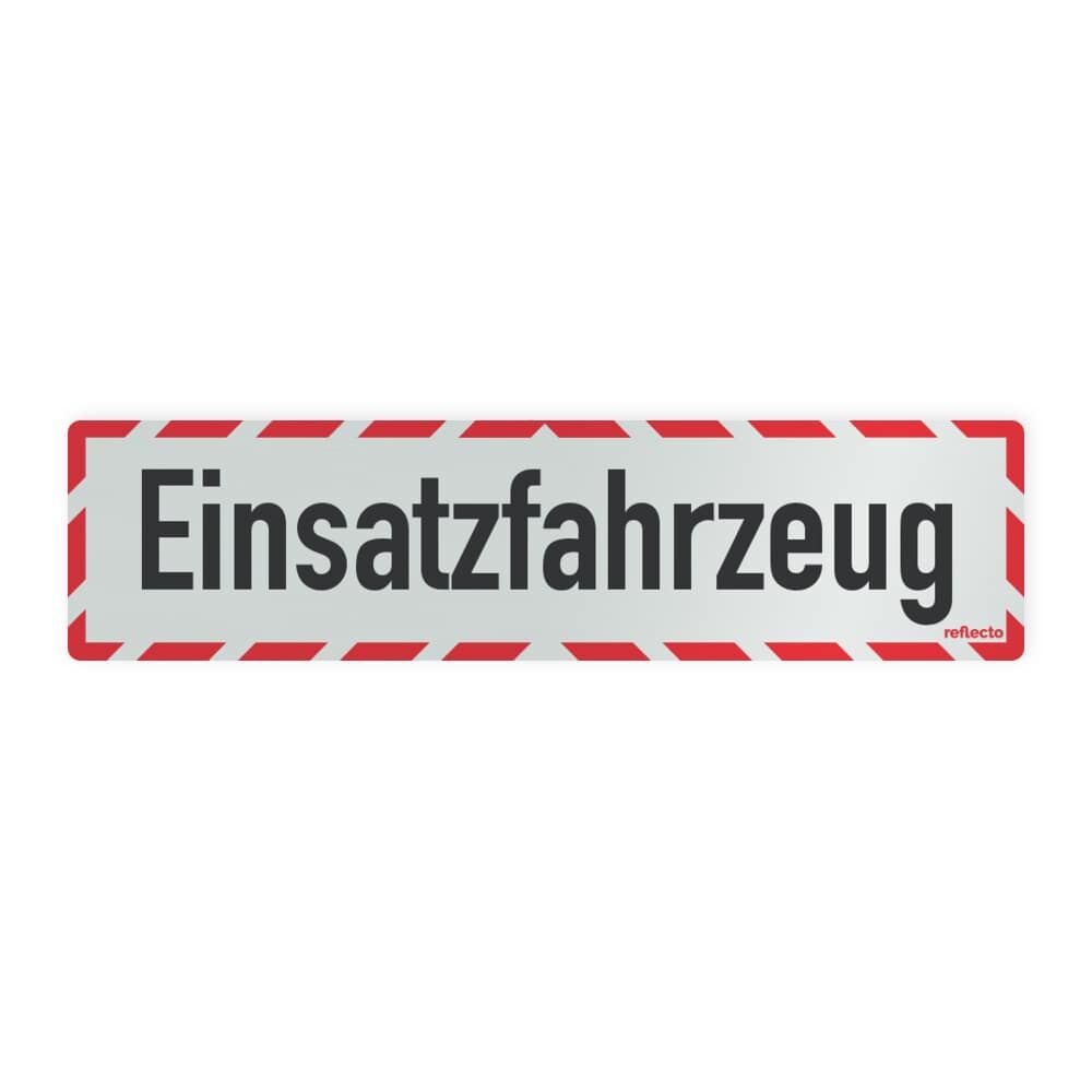 Reflecto Hinweisschild „Einsatzfahrzeug“, mit weiß-rotem Rahmen