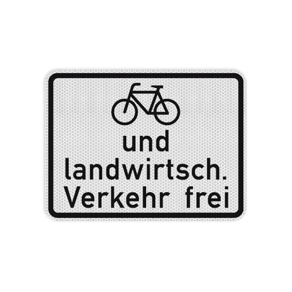 VZ 2211 Radfahrer und landwirtschaftlicher Verkehr frei