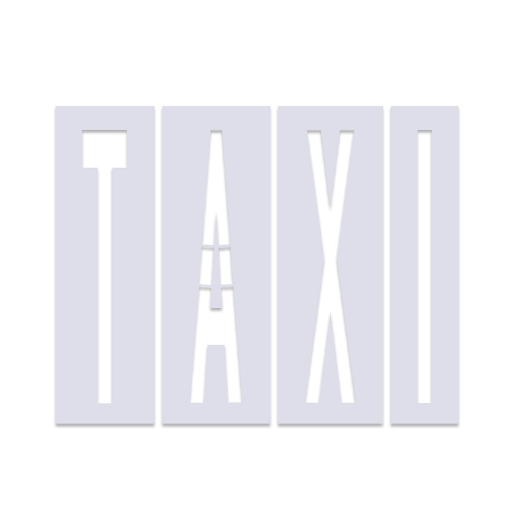 Schablonen TAXI Schriftzug 1000 mm Aluverbund