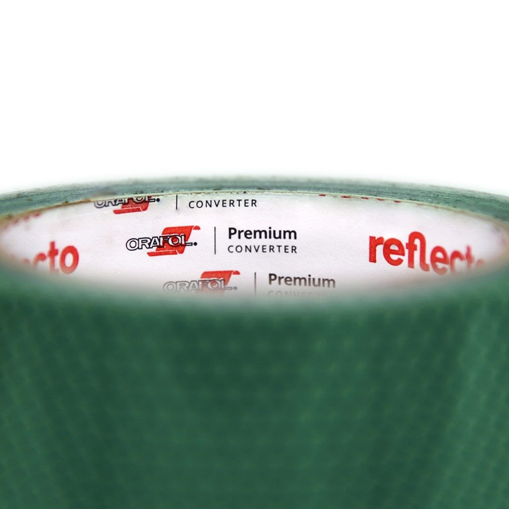 Detailaufnahme des Folienkerns mit Orafol Branding