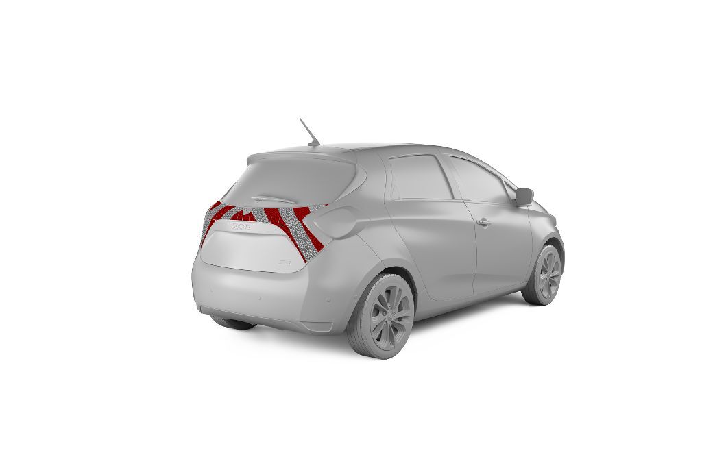 Renault Zoe Warnmarkierung ab 2019 Heckmarkierung