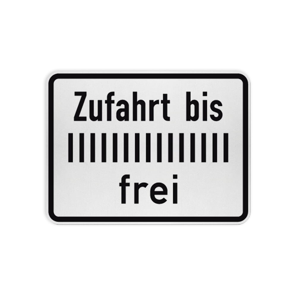 VZ 1028-33 Zufahrt bis … frei