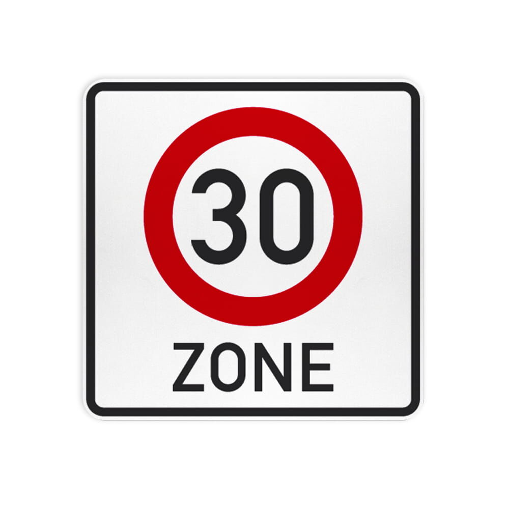 VZ 274.1 Beginn einer Tempo 30-Zone VZ 274.1 Beginn einer Tempo 30-Zone