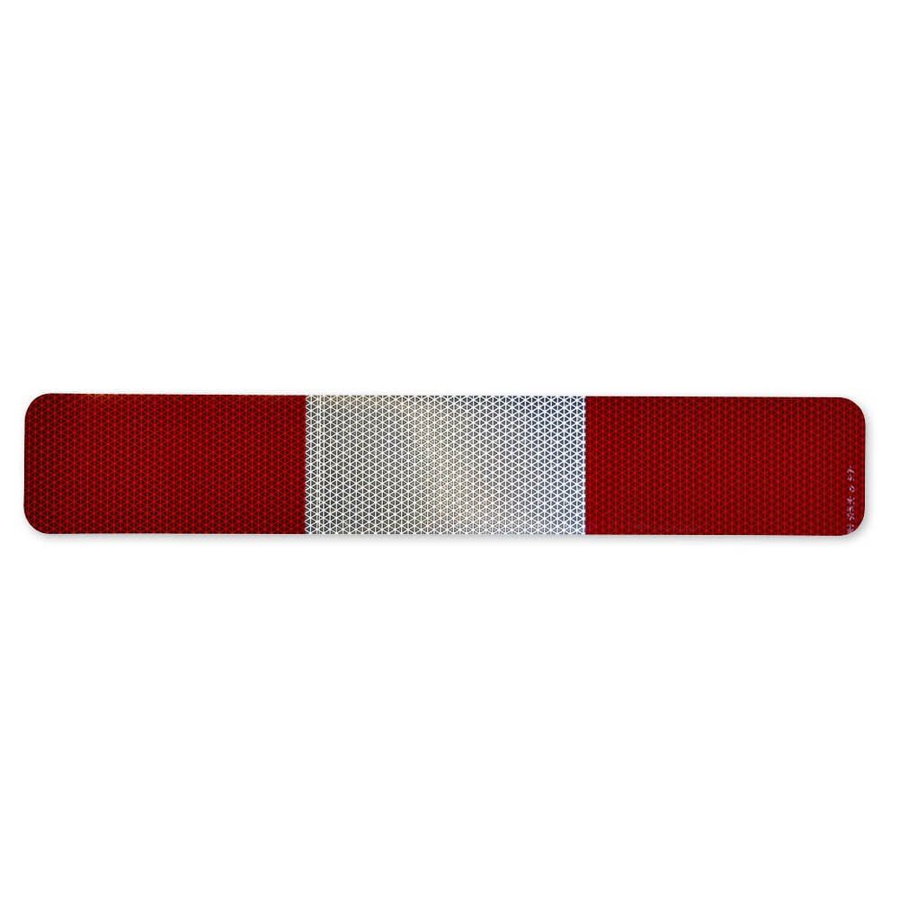 RA2-Warnmarkierung für Betonblöcke, 600 × 100 mm, rot-weiß