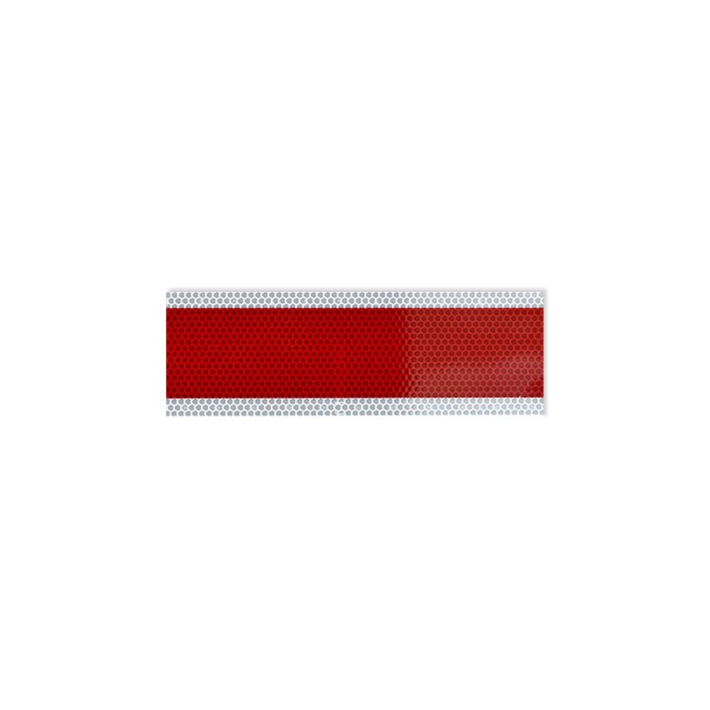 Rot-weiße Reflexfolie RA1C für Laternenpfähle, Länge 300 mm