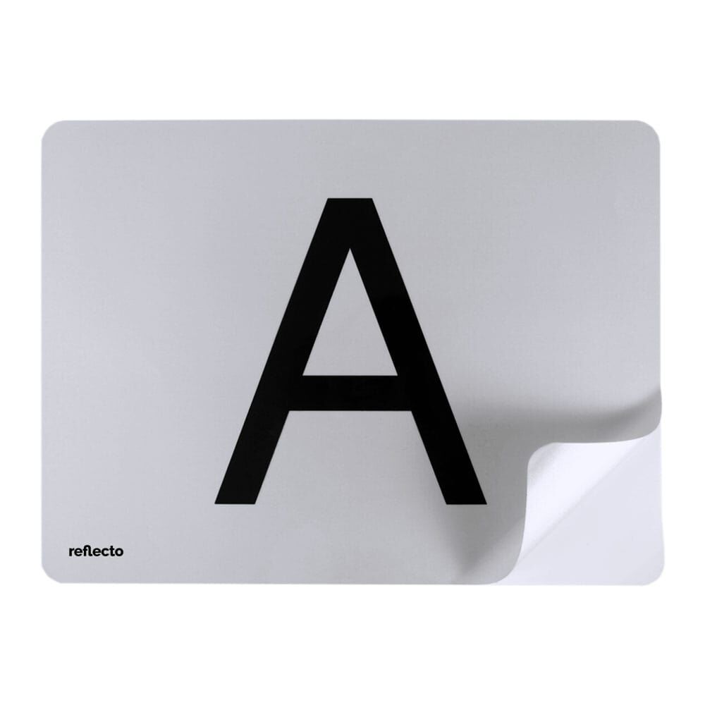 Reflektierender, wiederablösbarer A-Aufkleber 40 × 30 cm, Frontalansicht