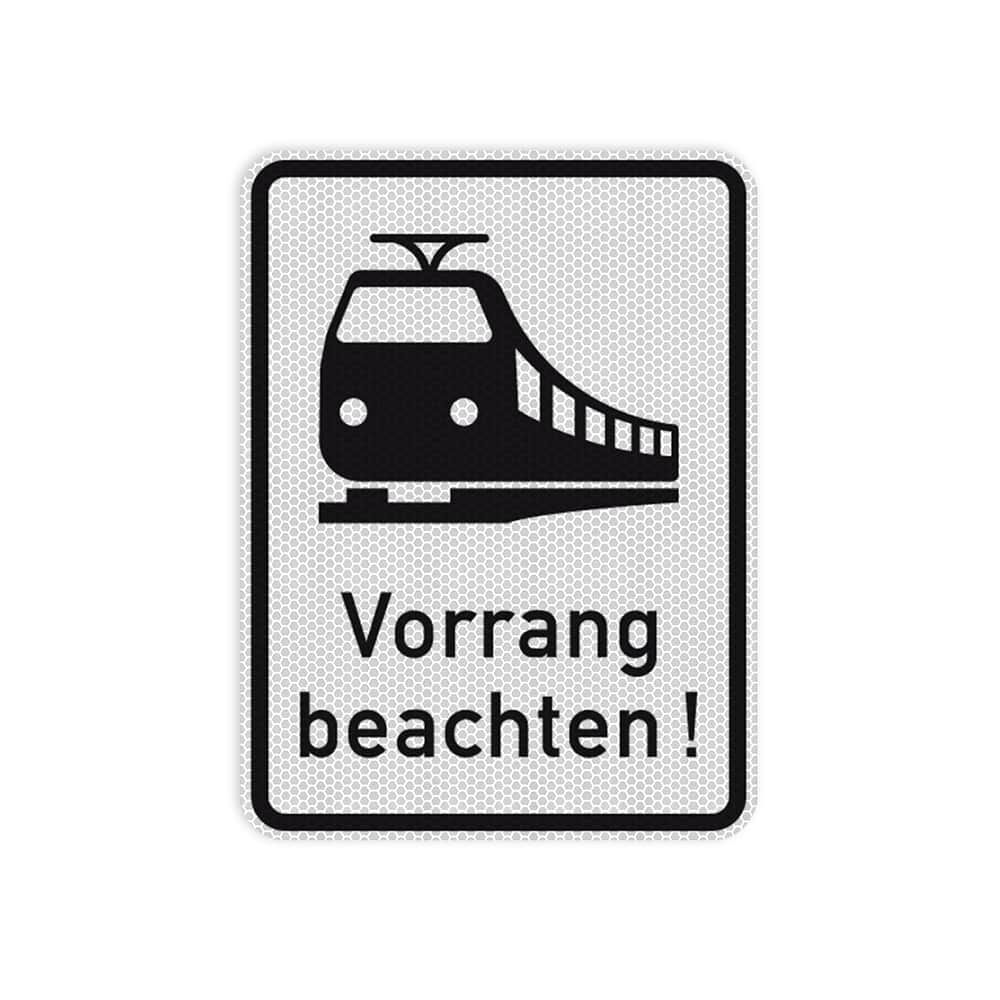 VZ 2811 Schienenbahn Vorrang beachten! VZ 2811 Schienenbahn Vorrang beachten!