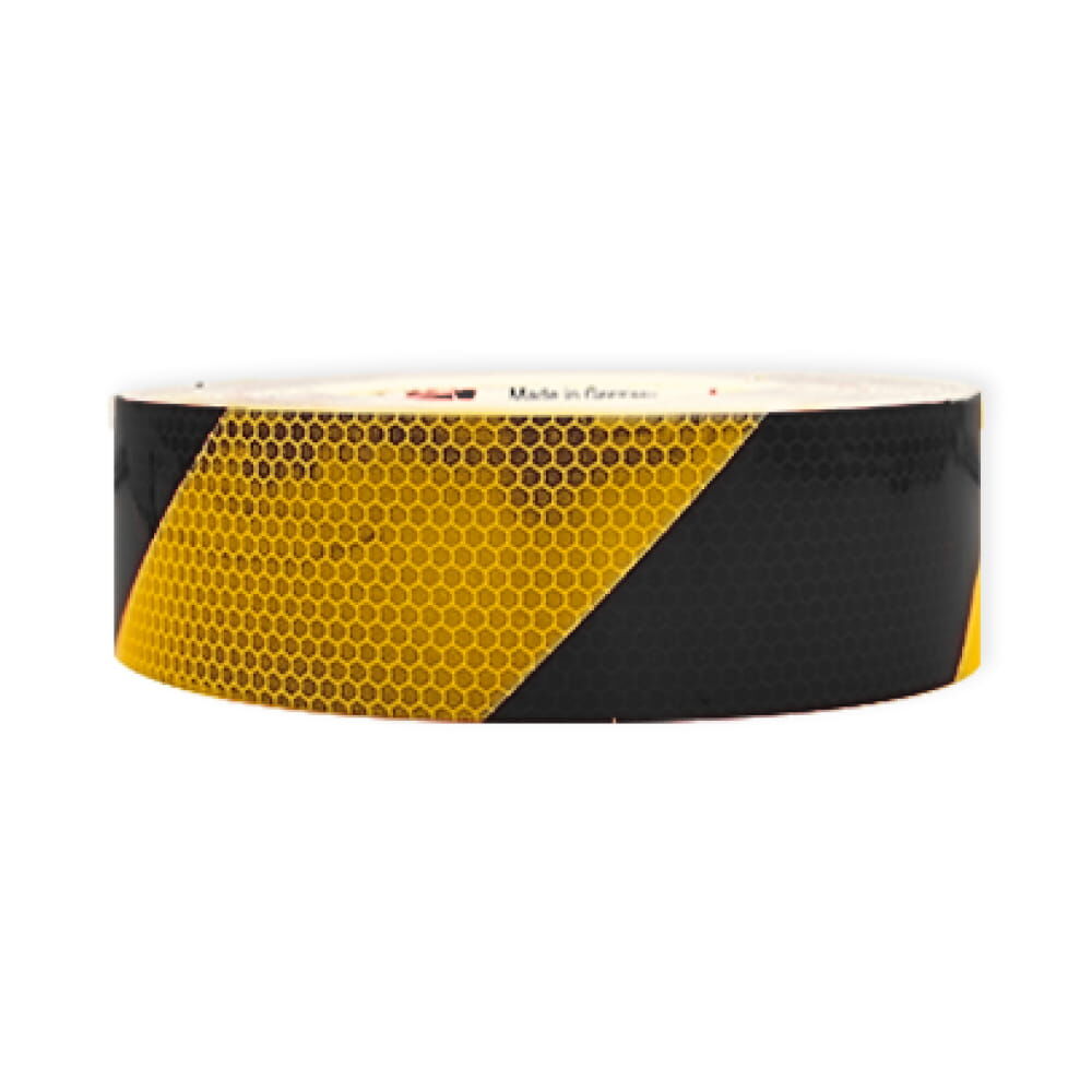Orafol ORALITE Industrie Warnmarkierung 5831 schwarz gelb-50 mm / rechtsweisend