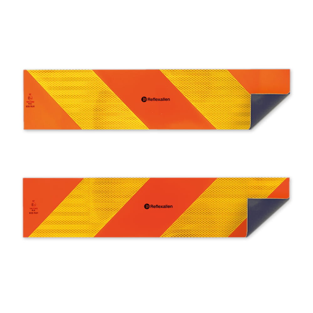 Reflexallen Heckwarntafel Halbmarkierungen reflektierend fluoreszierend magnetisch