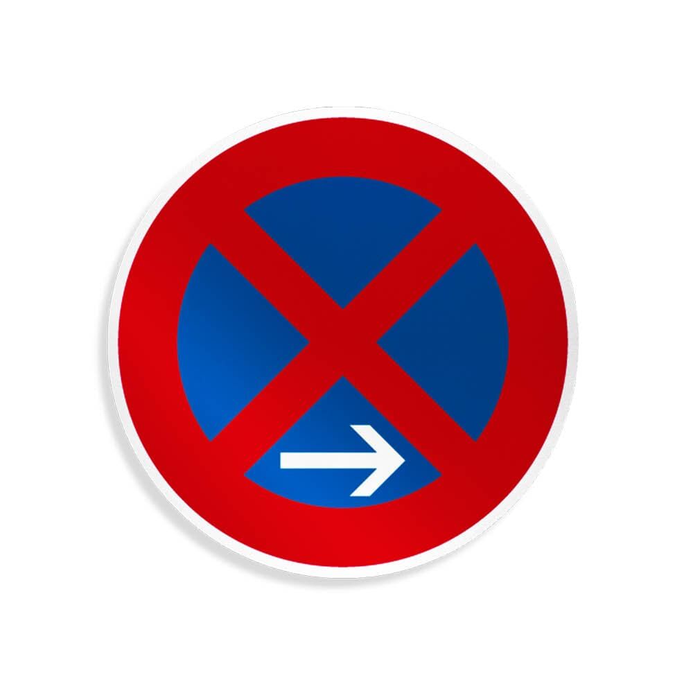 Absolutes Haltverbot mit Pfeil nach rechts, reflektierend