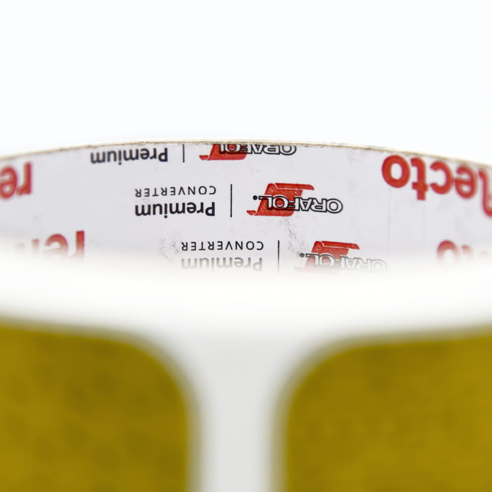 Innenkern mit ORAFOL Premium-Converter-Branding der Stickerrolle