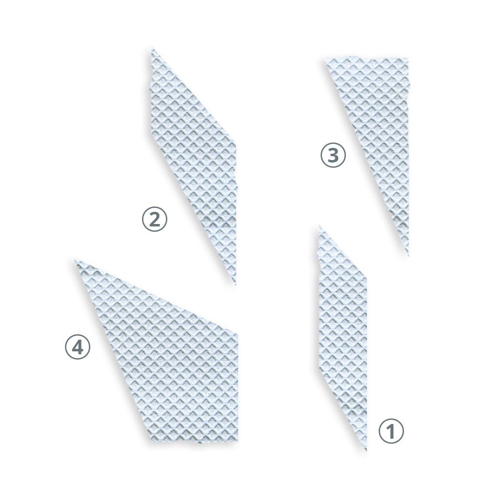 Übersicht über die einzelnen Teile der Folie mit Nummerierung