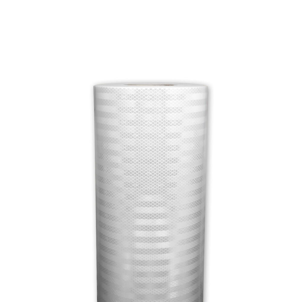 Weiße 3M 3430-Rolle (1220 mm), frontale Ansicht der Reflexfolie