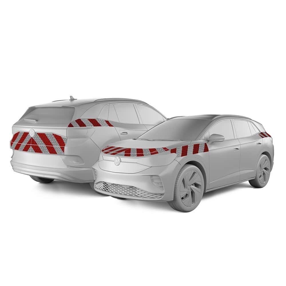 VW ID.4 mit Komplettwarnmarkierungssatz, Baujahr 2020