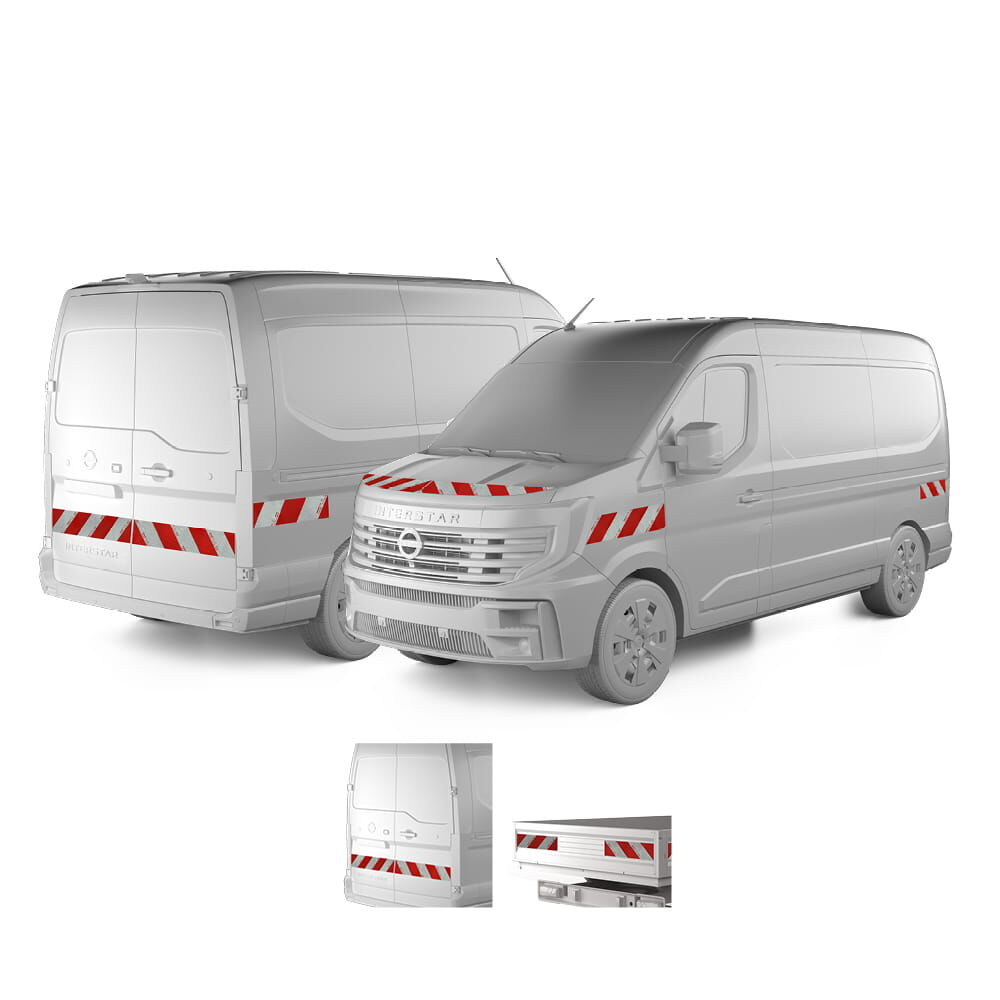 Nissan Interstar ab 10.2024 mit Variantenvorschau zwischen Hecktür und Pritschenmodell
