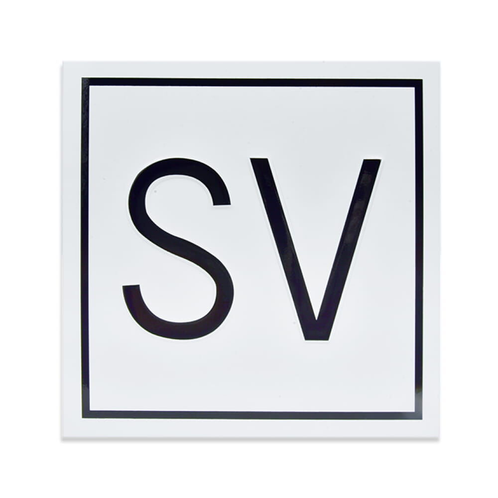 SV-Schild 250 mm Vorderseite, weiße Kennzeichnung Sicherheitsventil