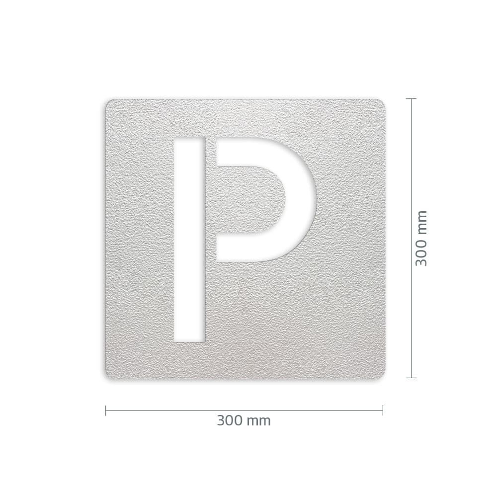 3M Stamark „P“-Markierung mit Maßangaben 300 × 300 mm, rutschhemmend