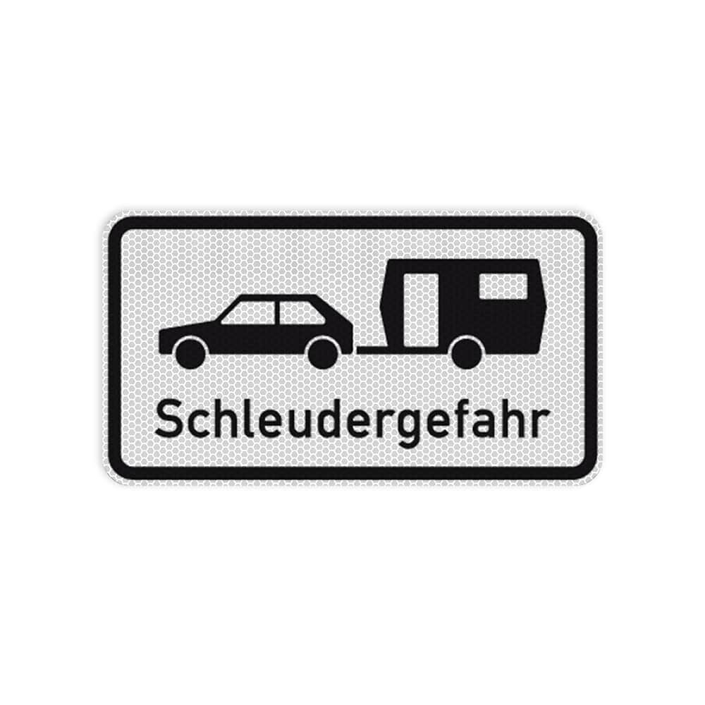VZ 1006-30 Schleudergefahr für Wohnwagengespanne RA 2 231 x 420 mm 3 mm Dibond