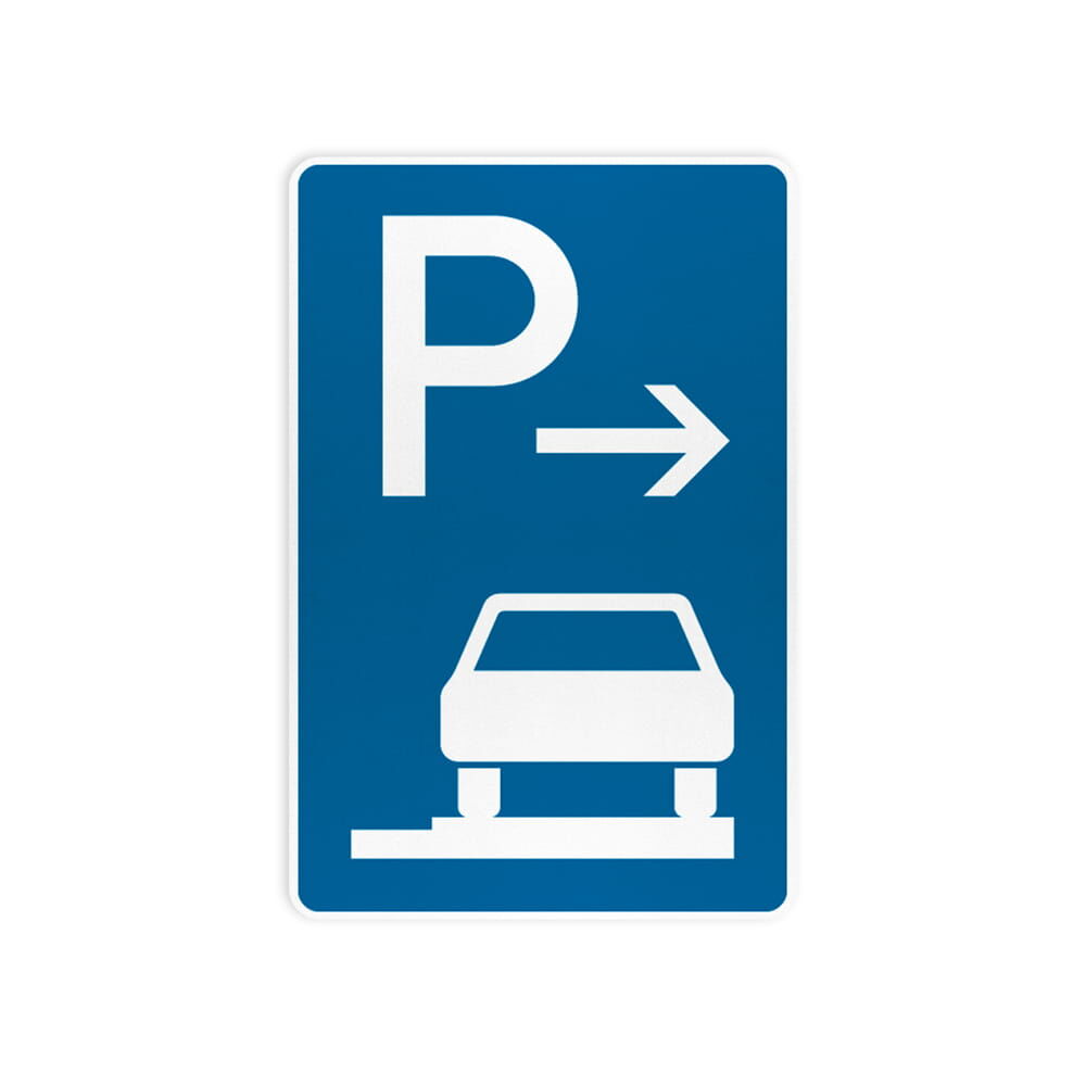 VZ 315-67 Parken auf Gehwegen, ganz in Fahrtrichtung rechts, Ende VZ 315-67 Parken auf Gehwegen, ganz in Fahrtrichtung rechts, Ende