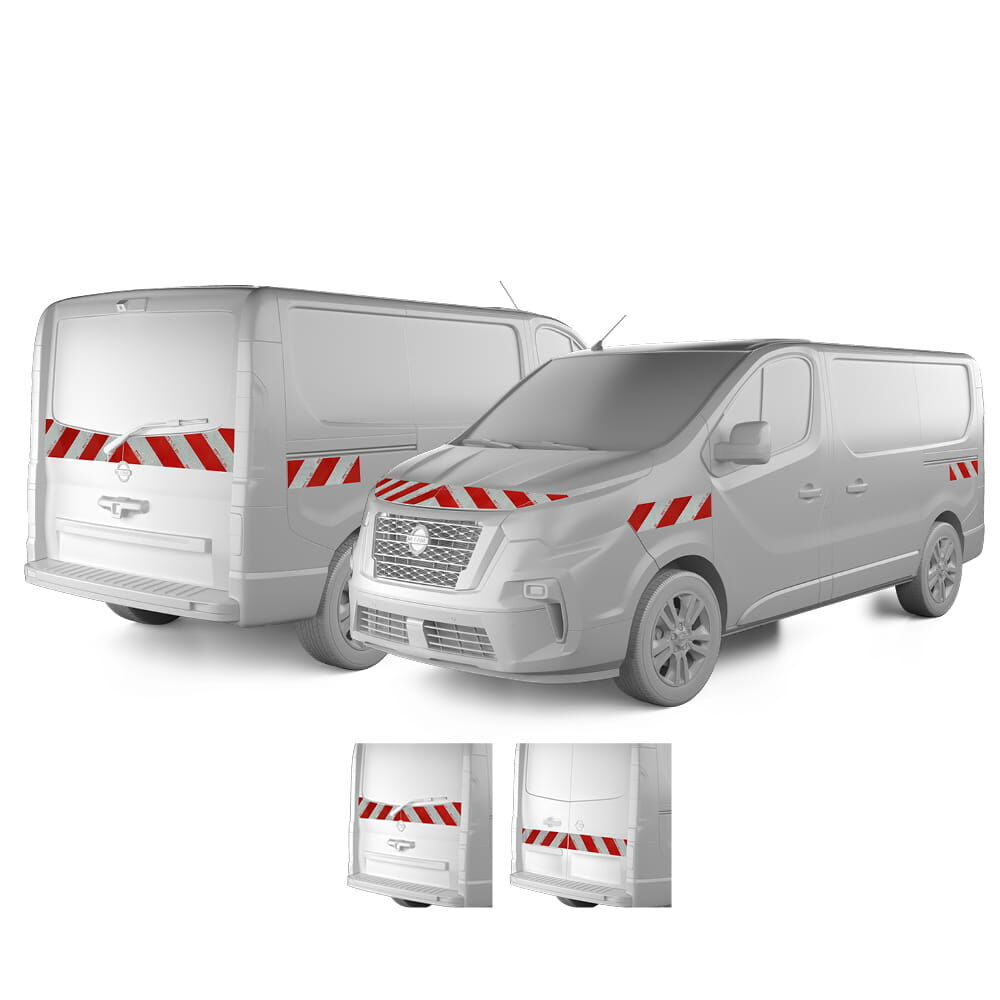 Nissan Primastar ab 2021  mit Variantenvorschau zwischen Hecktür und Heckklappe