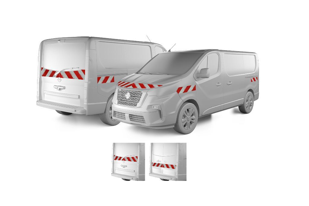 Nissan Primastar ab 2021  mit Variantenvorschau zwischen Hecktür und Heckklappe