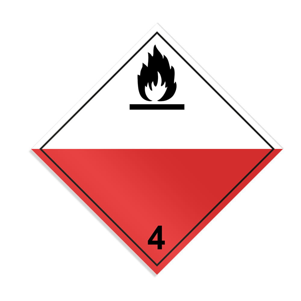 ADR Gefahrzettel Klasse 4.2 selbstentzündliche Stoffe