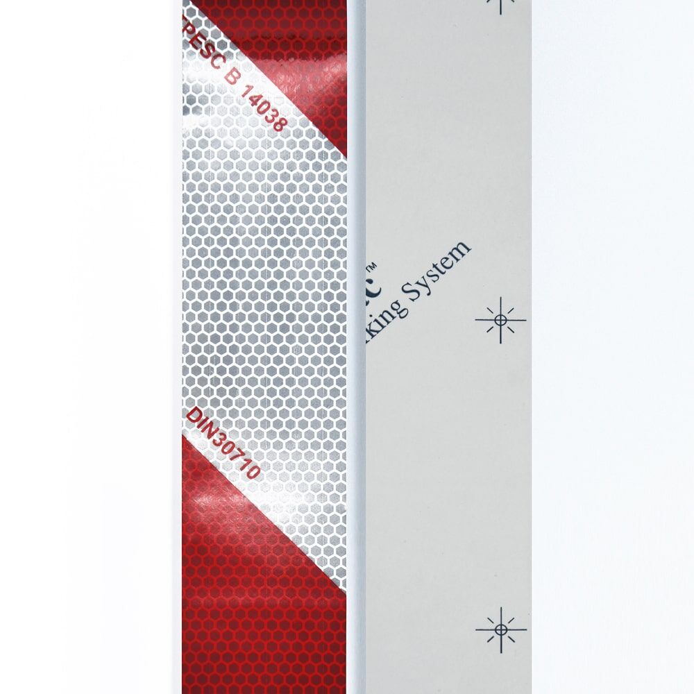 Detailbild: 3M 823i Streifen rot-weiß mit Rückseite
