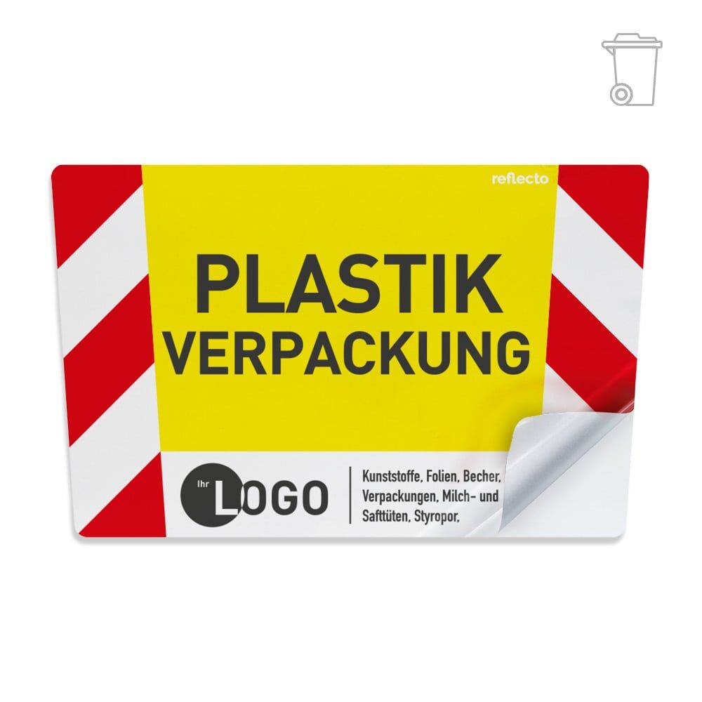 Reflecto Plastikabfall-Tonne Sicherheitsmarkierung