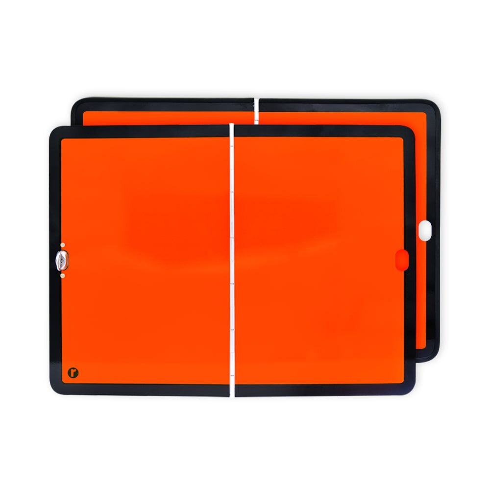 Zwei orange Reflecto ADR-Tafeln, vertikal klappbar, erhältlich mit oder ohne Kantenschutz