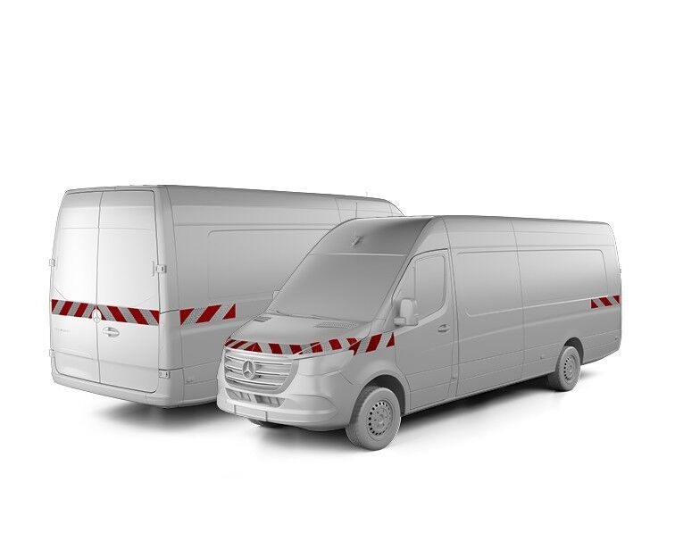 Mercedes Sprinter W 907 910 mit Komplettwarnmarkierungssatz, Baujahr 2018