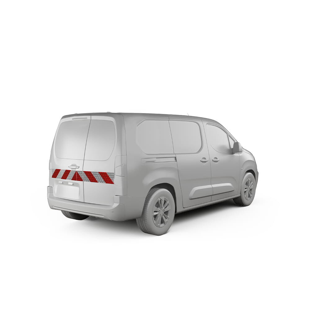 Opel Combo XL Warnmarkierung 2018 - 2023 Hecktür Heckmarkierung
