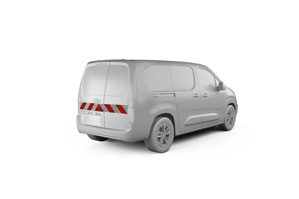 Opel Combo XL Warnmarkierung 2018 - 2023 Hecktür Heckmarkierung