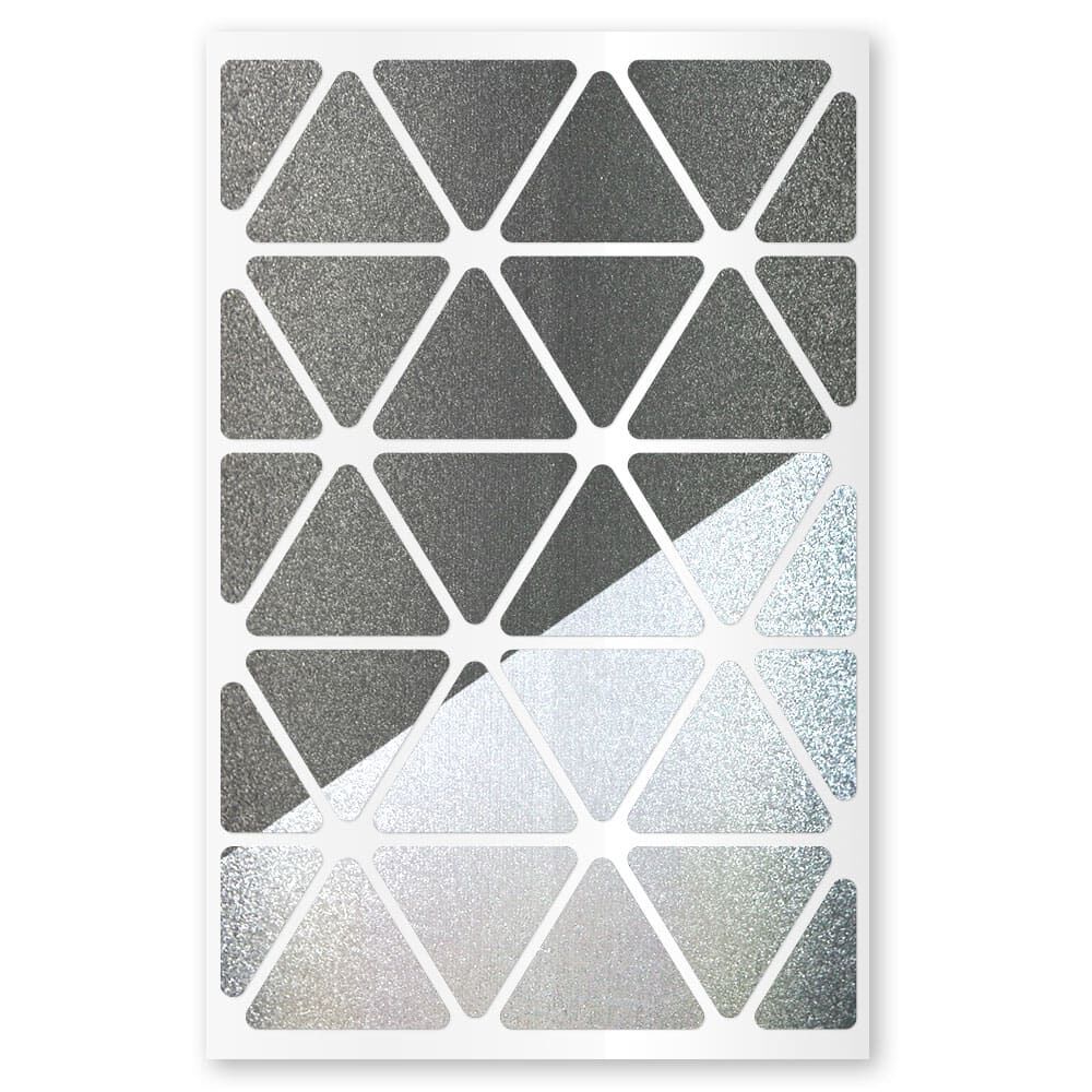 Reflexsticker Metallic Dreiecke schwarz